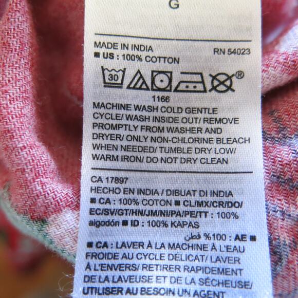 Old Navy Christmas Pajamas Size L Red Trees Candy Canes Drawstring Holiday - Picture 9 of 9